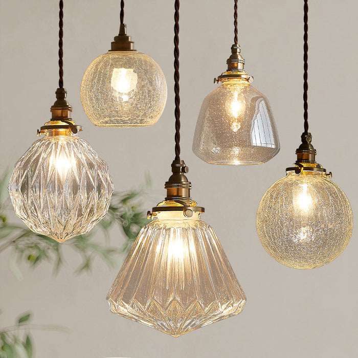 Lampa Wisząca z Kryształowego Szkła E27 – Minimalistyczny Design do Jadalni 1