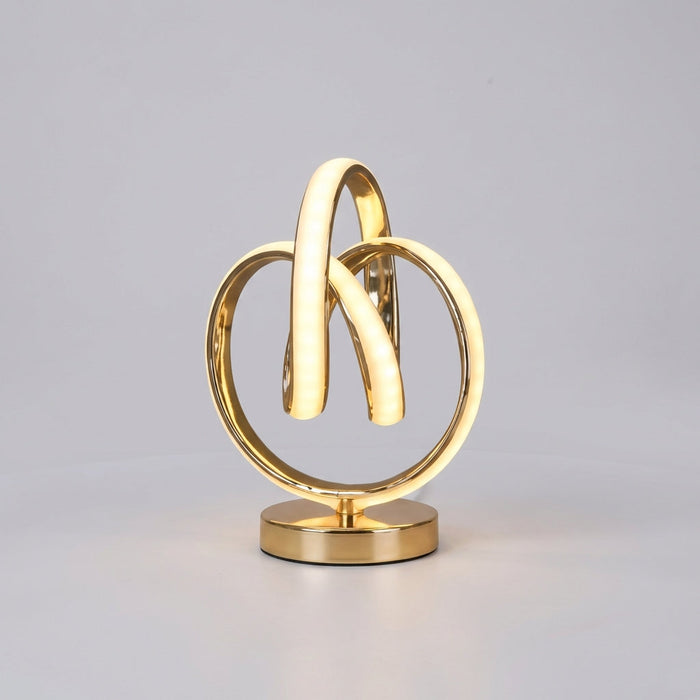 Zakrzywiona lampa stołowa LED z kompaktową podstawą, nowoczesny design, ciepłe światło, ideal 2