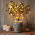 Oświetlenie Dekoracyjne - Magiczne Światła Gałęzi Oliwnej z Regulowanym Świetłem, 70 cm, Ciepły Biały, 120 LED 0
