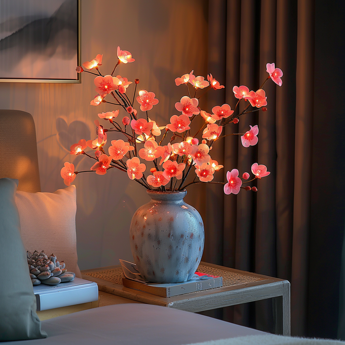 Oświetlenie Dekoracyjne - Magiczne Światła Gałęzi Oliwnej z Regulowanym Świetłem, 70 cm, Ciepły Biały, 120 LED 6