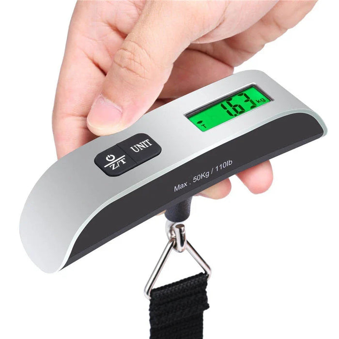 Cyfrowa Waga Bagażowa do 50 kg z Wyświetlaczem LCD i Odpinanym Pasek – Kompaktowa Waga Podróżna 1
