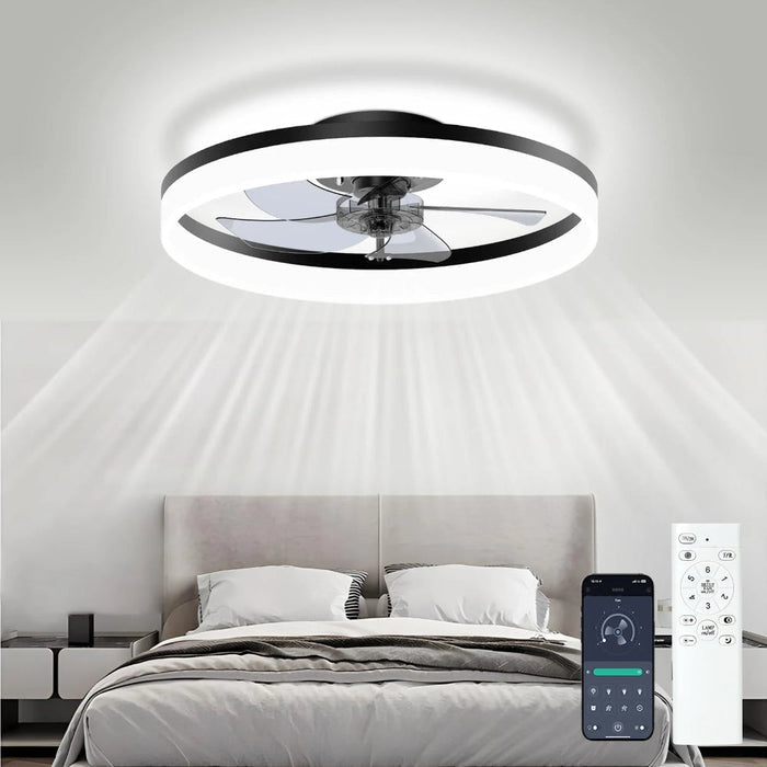 Ściemnialny wentylator sufitowy LED z pilotem – nowoczesny design zapewniający wydajne chłodzenie 1