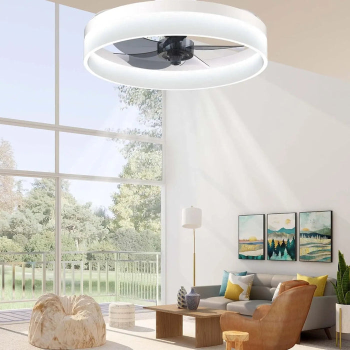 Ściemnialny wentylator sufitowy LED z pilotem – nowoczesny design zapewniający wydajne chłodzenie 3