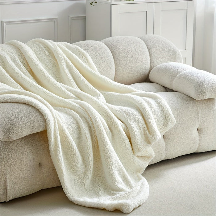 SnuggleTwist – dwustronny, ultramiękki koc z polaru Sherpa – podwójna miękkość i wygoda 1