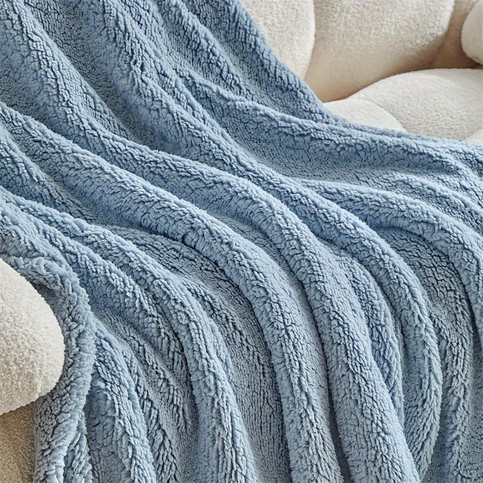 SnuggleTwist – dwustronny, ultramiękki koc z polaru Sherpa – podwójna miękkość i wygoda 4