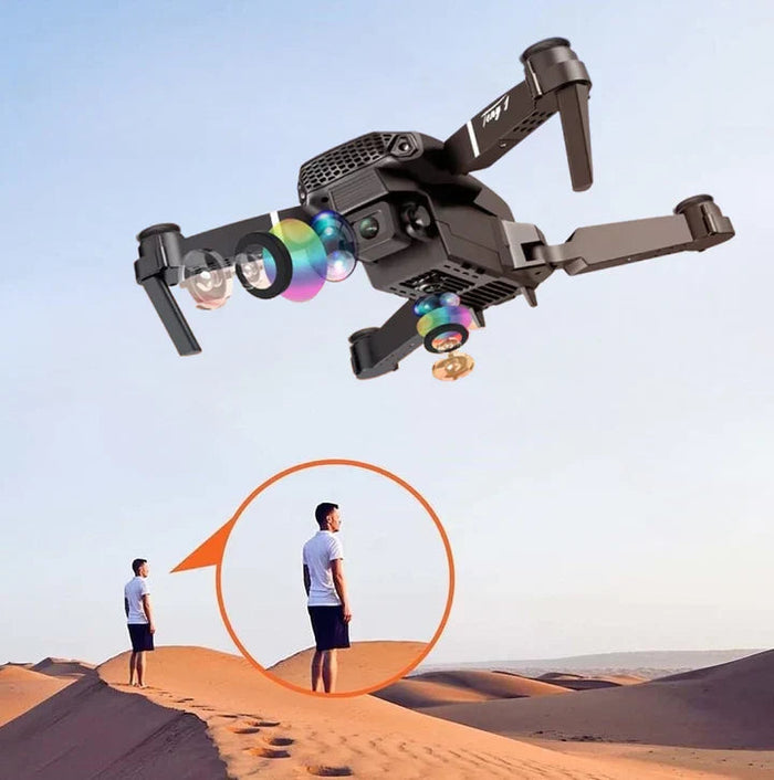Dron z dwiema kamerami 4K, nawigacją GPS i składaną konstrukcją – czarny, czas lotu 20 minut 3