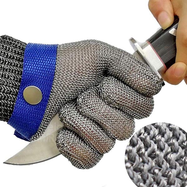 Wytrzymałe Rękawice Ochronne ze Stali Nierdzewnej, Odporne na Przecięcie, Ergonomiczne Rękawice Robocze 0