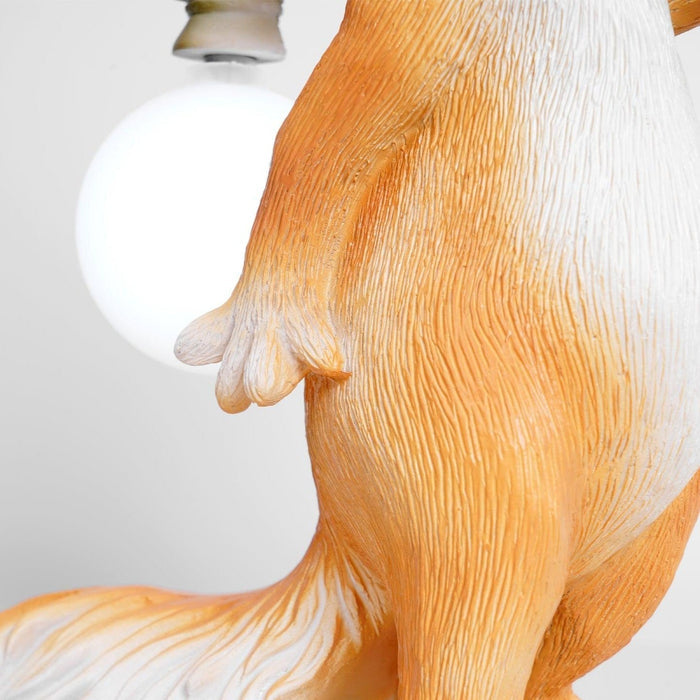 Lampa Stołowa Szklana Wiewiórka – Designerska Lampka do Salonu i Sypialni z Oświetleniem LED, 25 cm 6