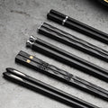 Elegancki zestaw pałeczek aluminiowych – 5 par do stylowych posiłków 0