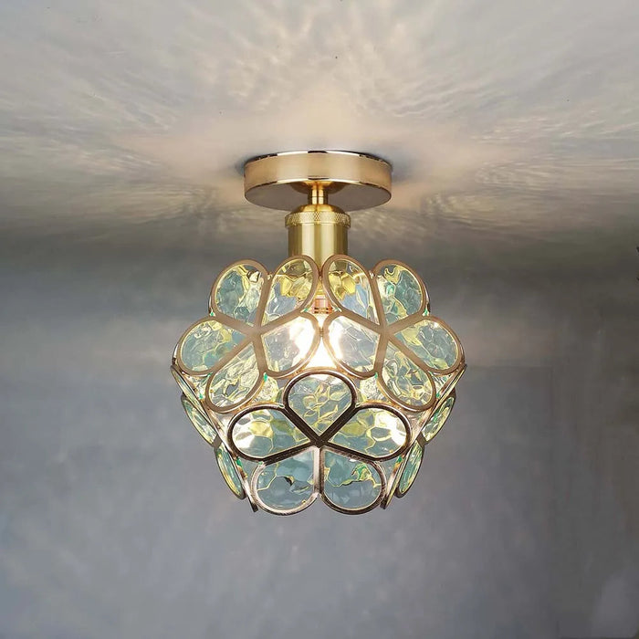 Elegancka Lampa Sufitowa w Kształcie Kwiatu z Złotymi Akcentami – 20 cm 3