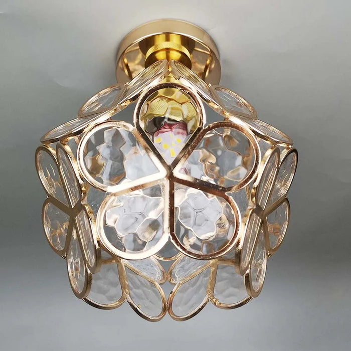 Elegancka Lampa Sufitowa w Kształcie Kwiatu z Złotymi Akcentami – 20 cm 7