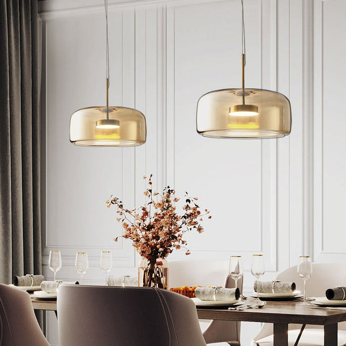 Elegancka Szklana Lampa Wisząca do Wnętrz – Hotelowa Lampa LED 1