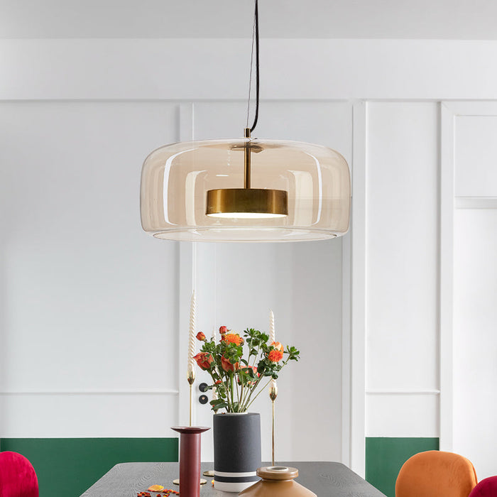 Elegancka Szklana Lampa Wisząca do Wnętrz – Hotelowa Lampa LED 3