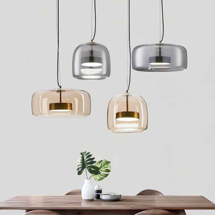 Elegancka Szklana Lampa Wisząca do Wnętrz – Hotelowa Lampa LED 5