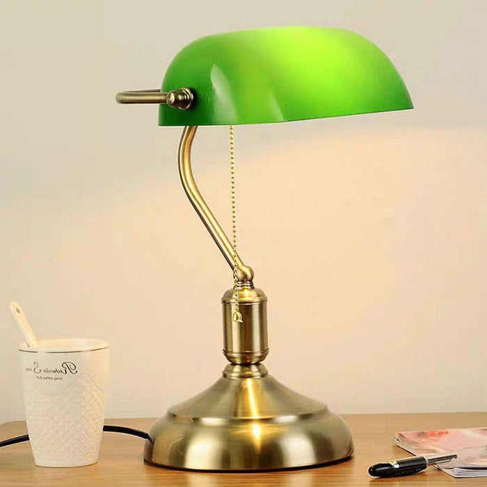 Elegancka Szklana Lampa Stołowa z Metalową Podstawą – Klasyczna Lampa Stołowa do Salonu, E27, 28 cm Wysokości 3