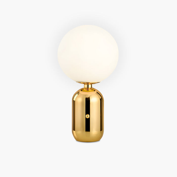 Elegancka Szklana Lampa Stołowa z Aluminium – Złote Wykończenie do Salonu i Sypialni 0