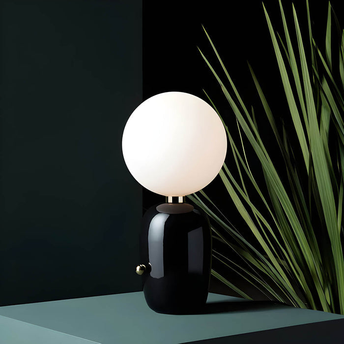 Elegancka Szklana Lampa Stołowa z Aluminium – Złote Wykończenie do Salonu i Sypialni 2