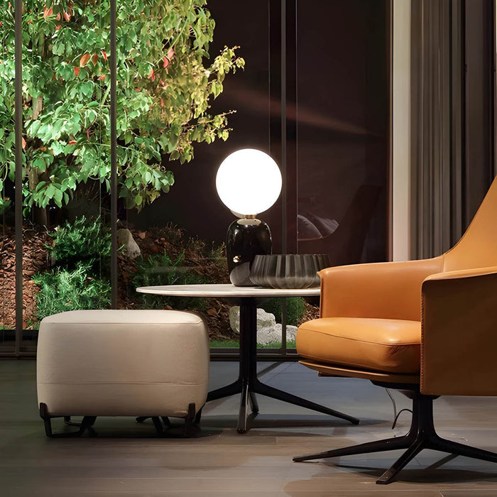 Elegancka Szklana Lampa Stołowa z Aluminium – Złote Wykończenie do Salonu i Sypialni 3