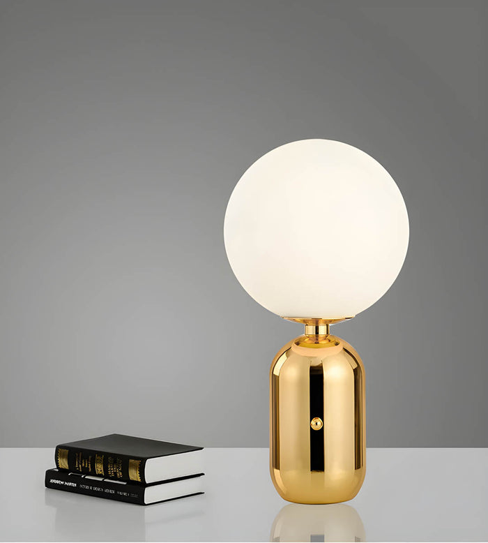 Elegancka Szklana Lampa Stołowa z Aluminium – Złote Wykończenie do Salonu i Sypialni 5