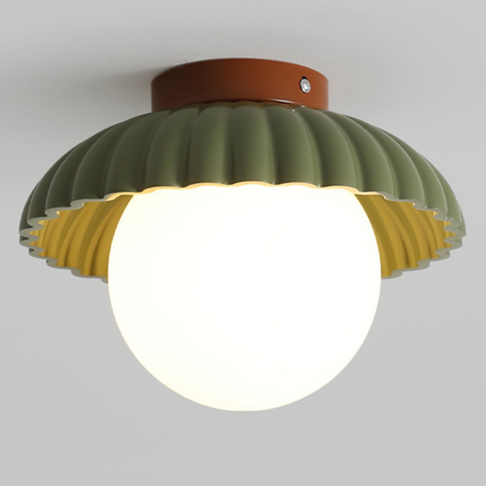 Elegancka Żelazna Lampa Sufitowa z Kremowym Kloszem w Kształcie Pąka – Lampy Sufitowe Wiszące do Korytarza 2