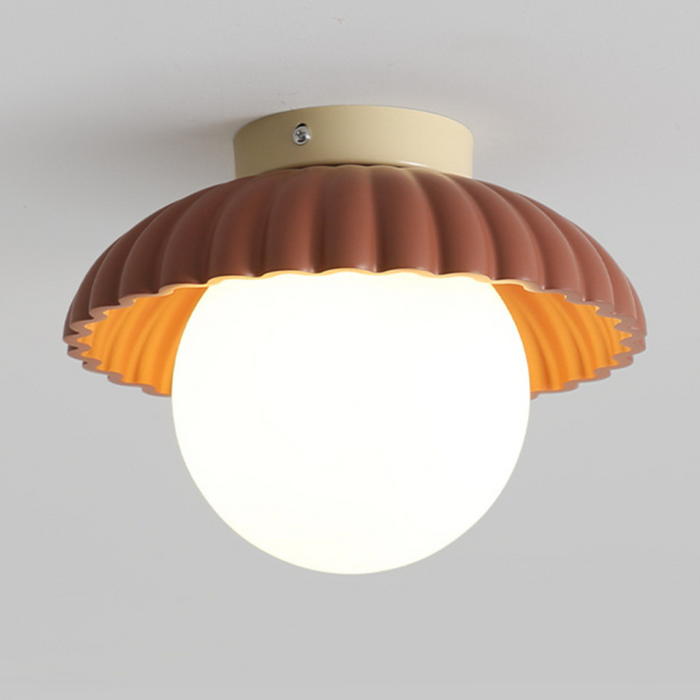 Elegancka Żelazna Lampa Sufitowa z Kremowym Kloszem w Kształcie Pąka – Lampy Sufitowe Wiszące do Korytarza 6