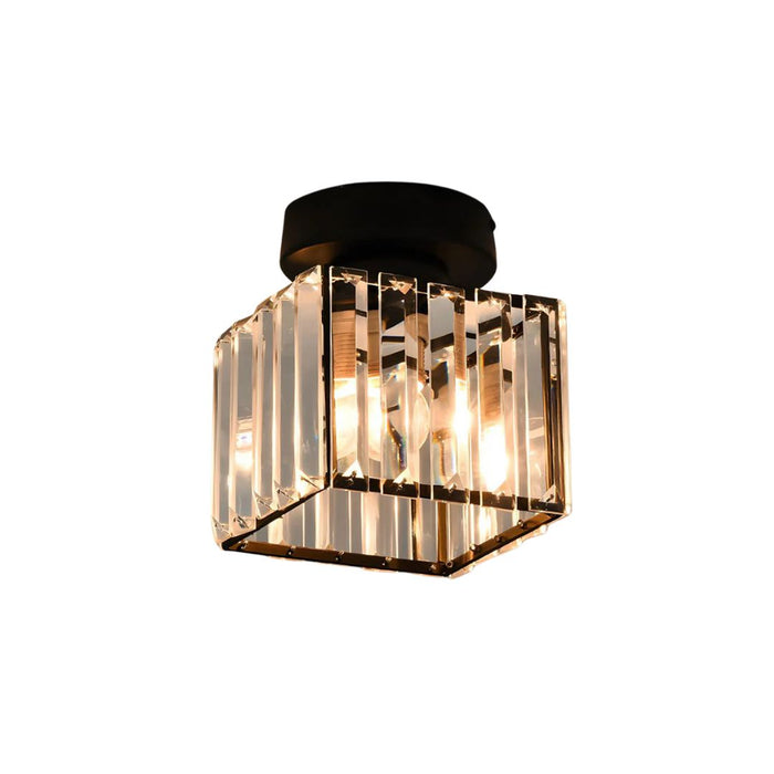 Elegancka Lampa Sufitowa Kilon z Kryształowym Kloszem i Mosiężną Oprawą – Idealna do Salonów i Sypialni 1