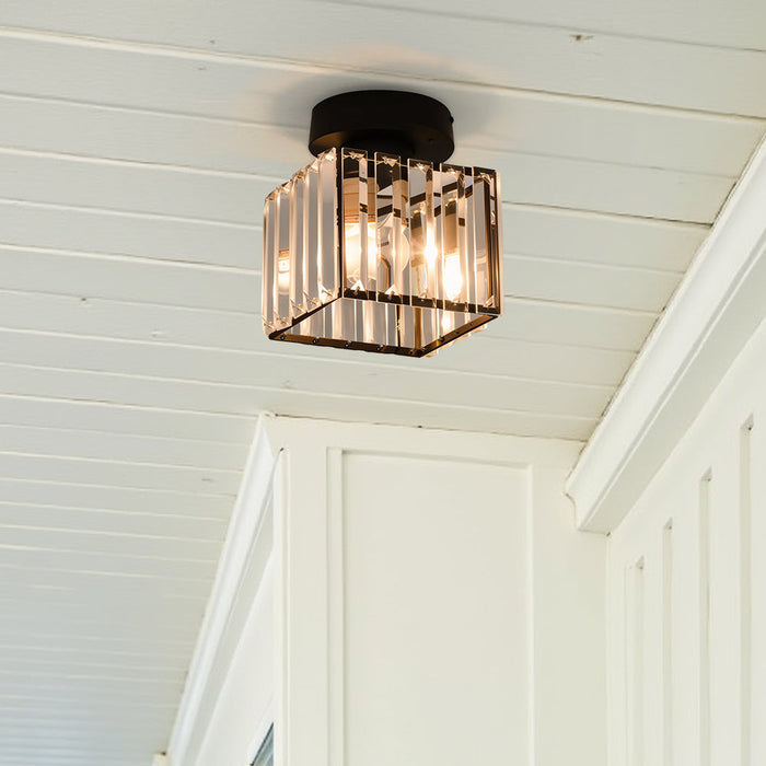 Elegancka Lampa Sufitowa Kilon z Kryształowym Kloszem i Mosiężną Oprawą – Idealna do Salonów i Sypialni 6