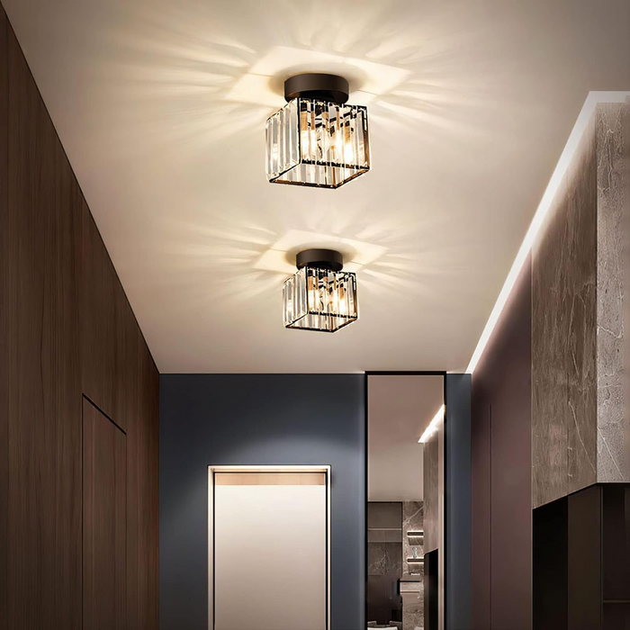 Elegancka Lampa Sufitowa Kilon z Kryształowym Kloszem i Mosiężną Oprawą – Idealna do Salonów i Sypialni 7