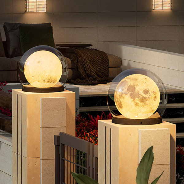 Elegancka Lampa Słoneczna Księżycowa IP65 do Ogrodu – Wodoodporna, Miękkie Światło, Stylowy Design, Różne Rozmiary 0