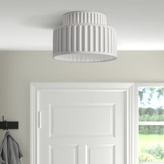 Elegancka Lampa Sufitowa z Żywicy do Salonu i Kuchni – Nowoczesny Design, Kompaktowa, E27/E26, Biała 1