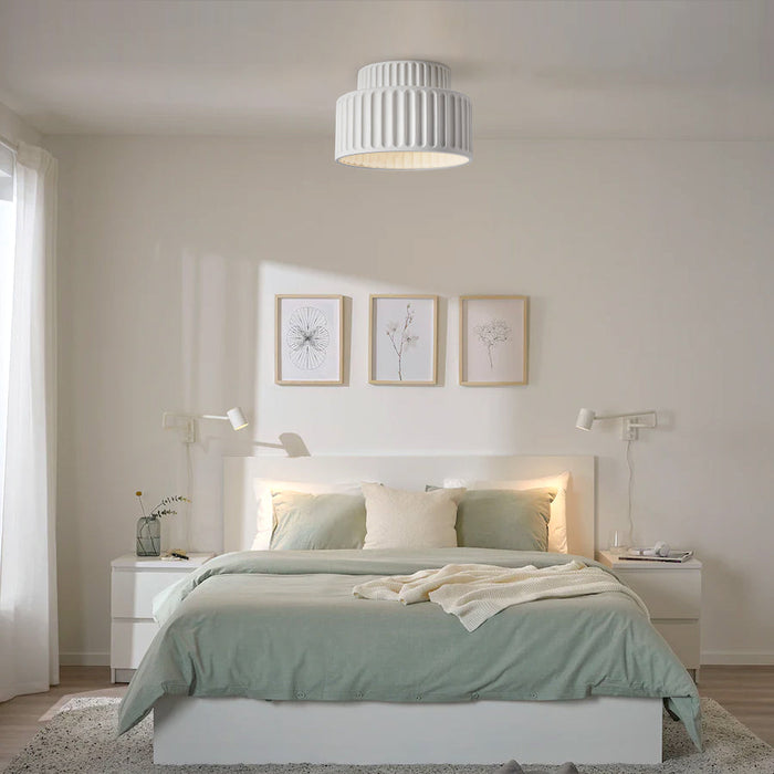 Elegancka Lampa Sufitowa z Żywicy do Salonu i Kuchni – Nowoczesny Design, Kompaktowa, E27/E26, Biała 2