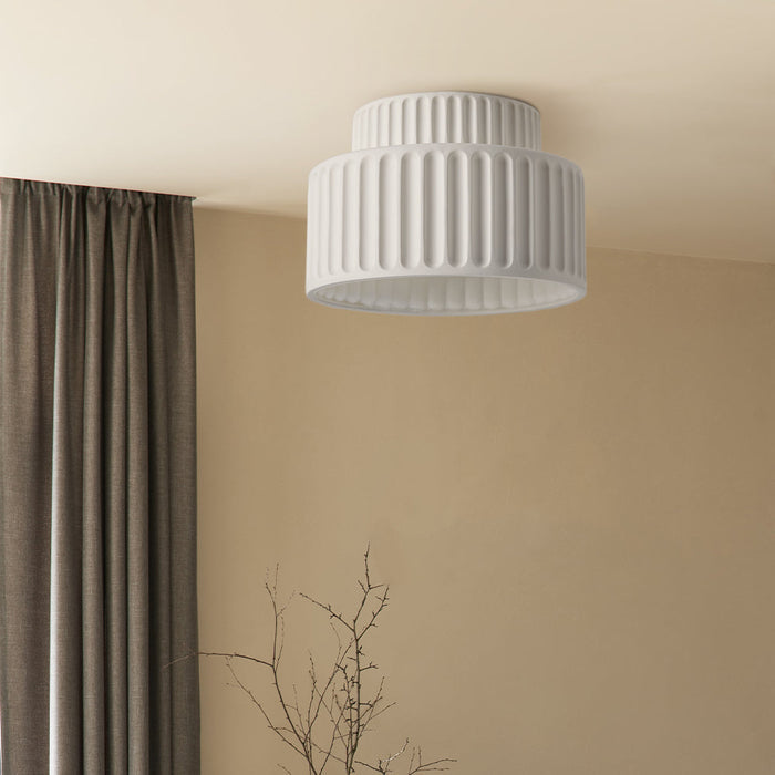 Elegancka Lampa Sufitowa z Żywicy do Salonu i Kuchni – Nowoczesny Design, Kompaktowa, E27/E26, Biała 4