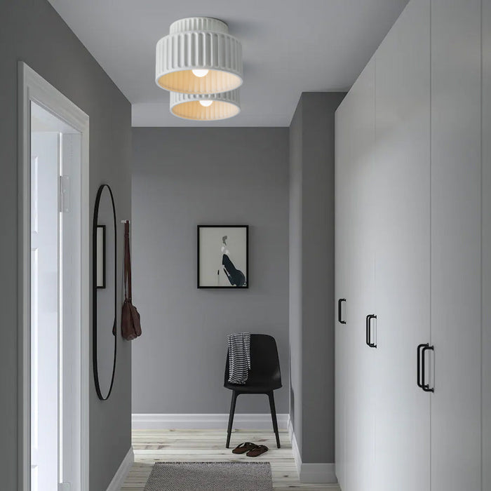 Elegancka Lampa Sufitowa z Żywicy do Salonu i Kuchni – Nowoczesny Design, Kompaktowa, E27/E26, Biała 5