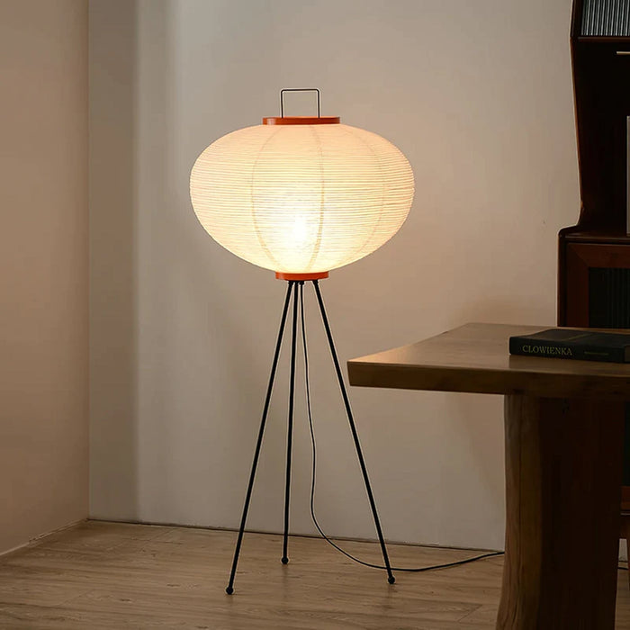 Elegancka Lampa Podłogowa z Papieru Ryżowego – Minimalistyczny Styl, Miękkie Światło do Salonów i Sypialni 3