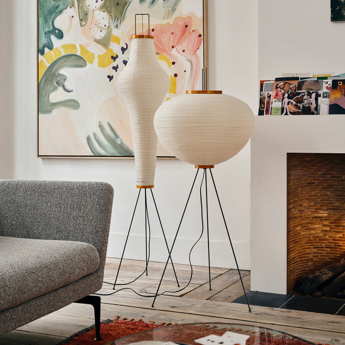 Elegancka Lampa Podłogowa z Papieru Ryżowego – Minimalistyczny Styl, Miękkie Światło do Salonów i Sypialni 4