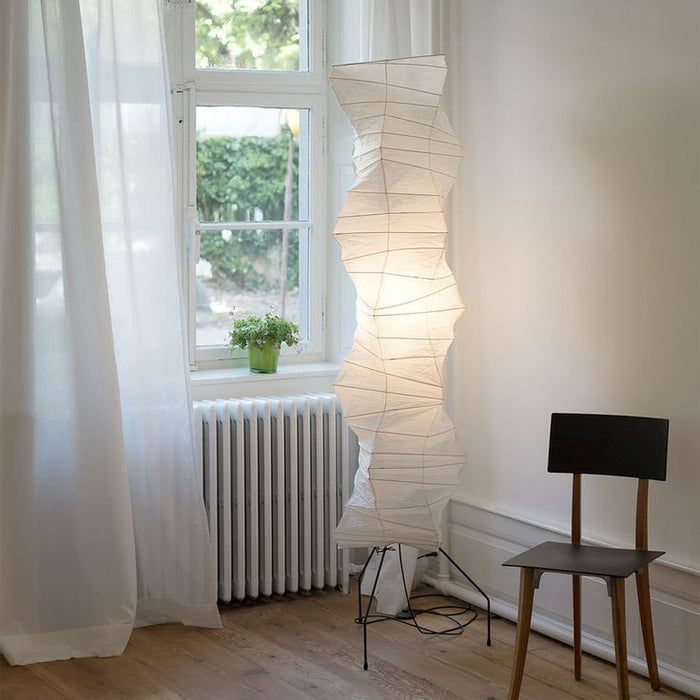 Elegancka Lampa Podłogowa z Papieru Ryżowego – Minimalistyczny Styl, Miękkie Światło do Salonów i Sypialni 6