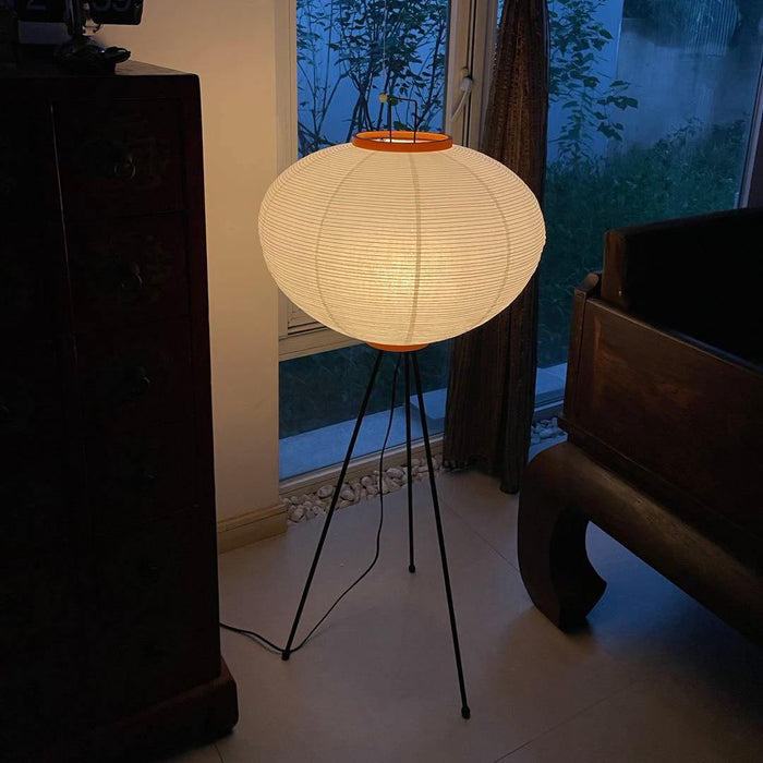 Elegancka Lampa Podłogowa z Papieru Ryżowego – Minimalistyczny Styl, Miękkie Światło do Salonów i Sypialni 7