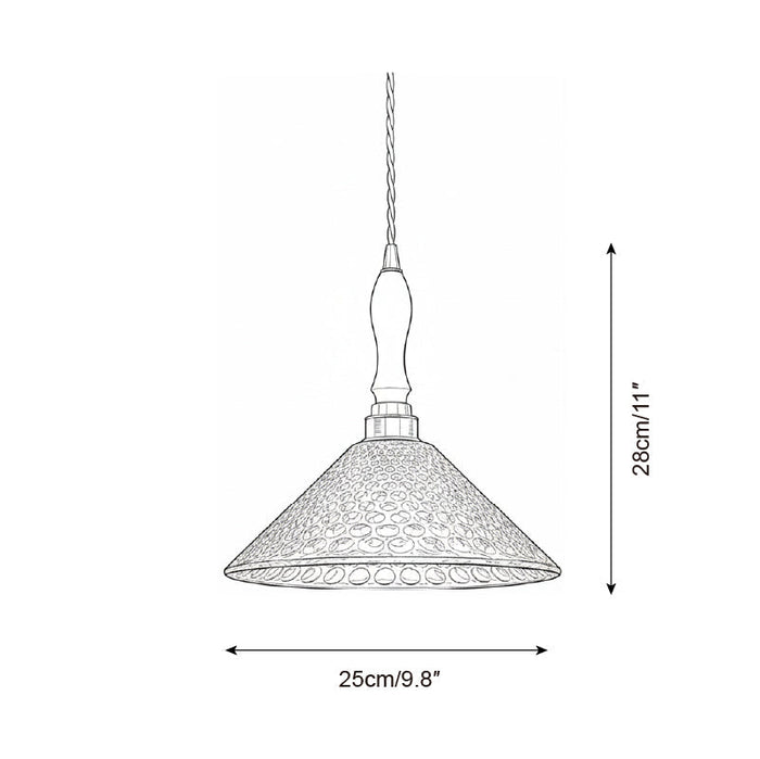 Elegancka Lampa Wisząca Vintage z Szklanym Kloszem – Niebieska, Przezroczysta, Idealna do Salonu i Nad Stół 5