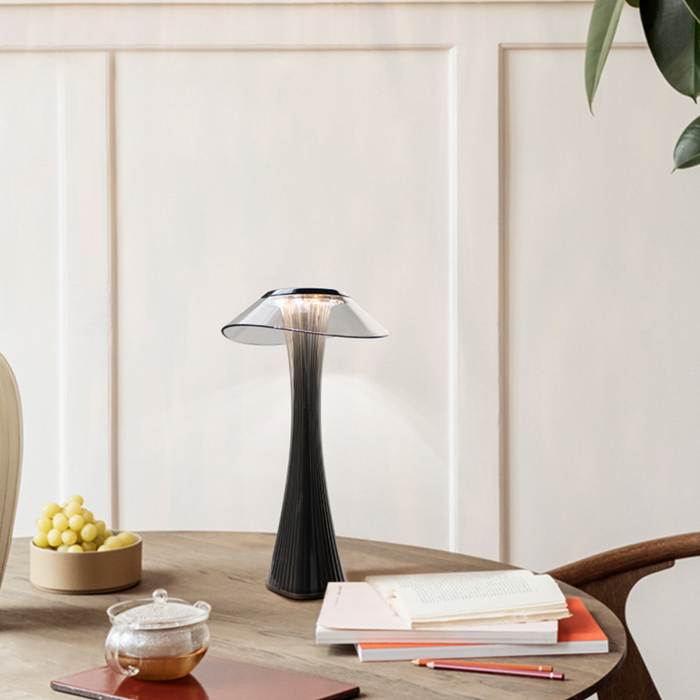 Elegancka Bezprzewodowa Lampa Stołowa LED z Diamentowym Wykończeniem, Ściemniana Lampka Nocna do Salonów i Biur 2