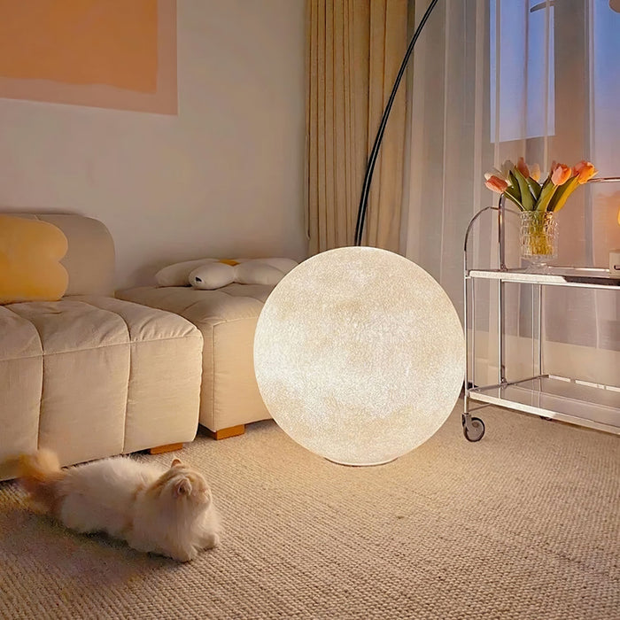 Czarująca Lampa Podłogowa LED Księżycowa – Unikalny Design, Ciepłe Światło, Idealna do Relaksu i Dekoracji Wnętrz 6