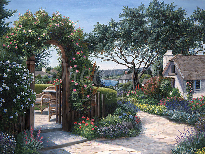 English Garden with Trellis