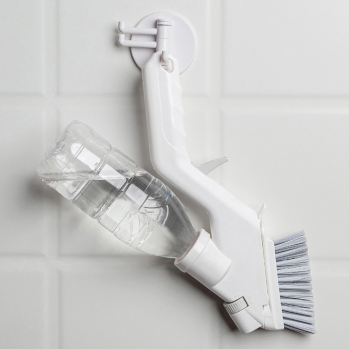 Ergonomiczna szczotka do płytek łazienkowych 4 w 1 z dozownikiem mydła do łatwego czyszczenia łazienki 4