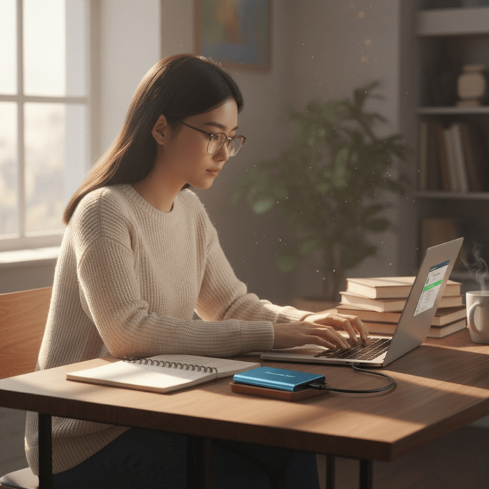 Zewnętrzny dysk SSD z szybkim złączem USB-C i wodoodporną konstrukcją 1