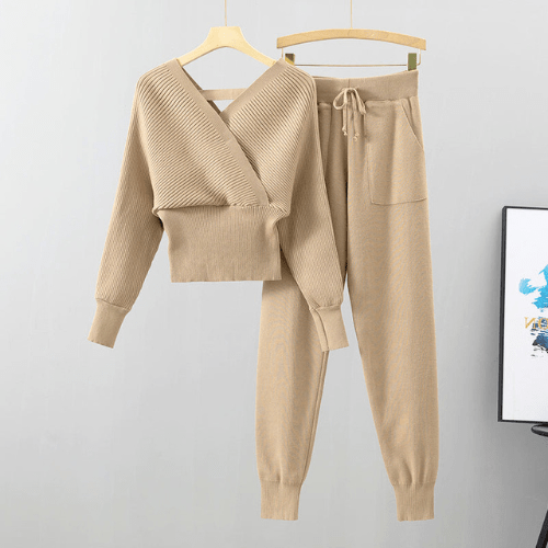 UrbanEase – Modny dwuczęściowy strój domowy – Stylowy damski strój crossbody na każdy dzień 0