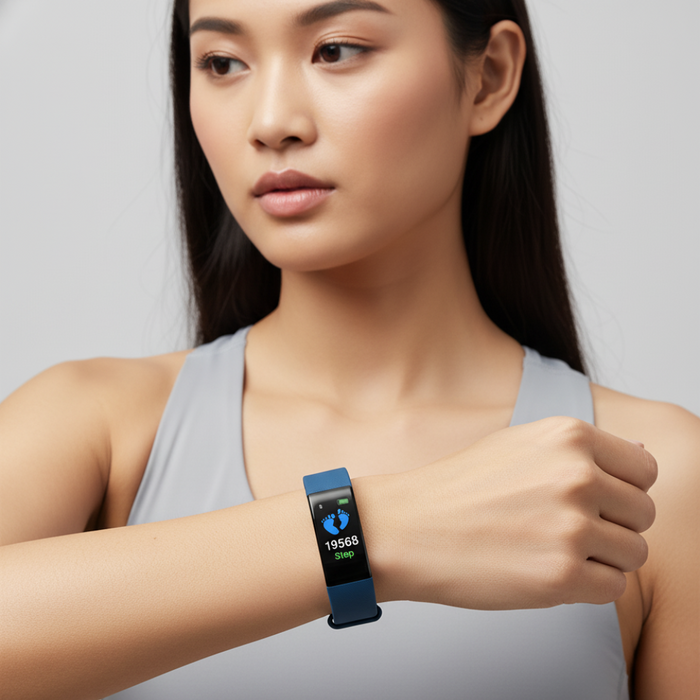 Zegarek fitness dla seniorów z monitorem tętna i czytelnym wyświetlaczem LED 0