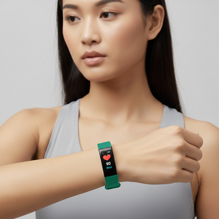 Zegarek fitness dla seniorów z monitorem tętna i czytelnym wyświetlaczem LED 6