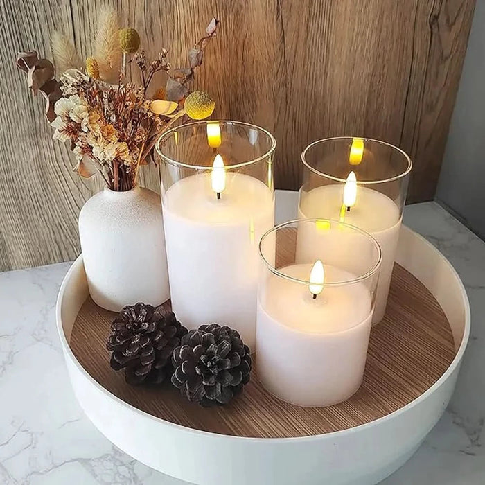 LED Flameless Candle Set with Remote Control and Adjustable Brightness – Eco-Friendly Battery Operated Candles 3