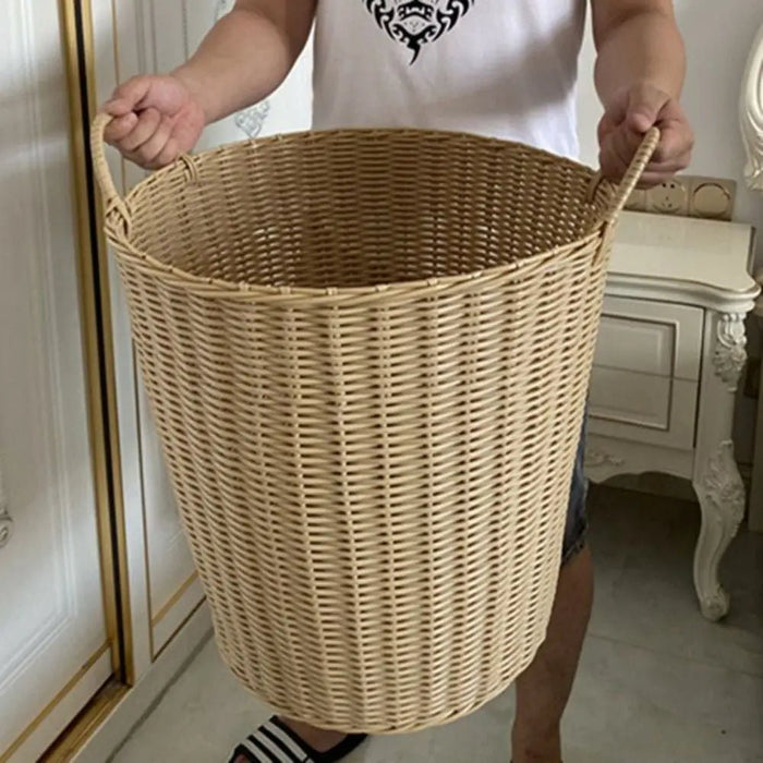 Składany Kosz do Przechowywania Rattanowy 22x24x18 cm – Lekki Koszyk do Organizacji Zabawek i Ubrań 1