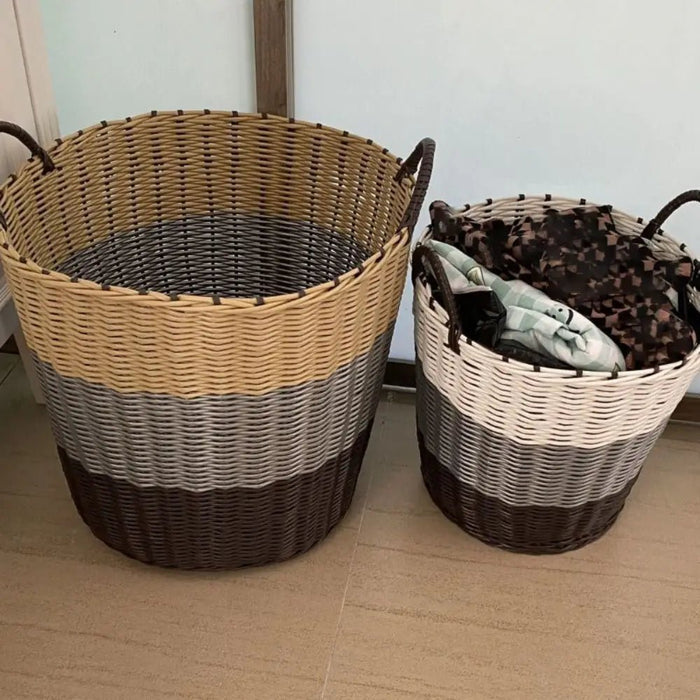 Składany Kosz do Przechowywania Rattanowy 22x24x18 cm – Lekki Koszyk do Organizacji Zabawek i Ubrań 2
