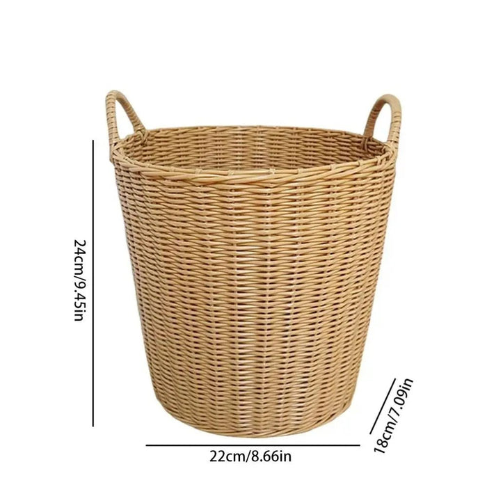 Składany Kosz do Przechowywania Rattanowy 22x24x18 cm – Lekki Koszyk do Organizacji Zabawek i Ubrań 6